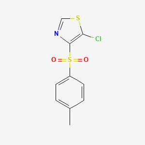 molecular formula C10H8ClNO2S2 B5469372 4-Tosyl-5-chloro-1,3-thiazole 