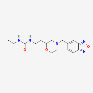 molecular formula C16H23N5O3 B5469394 N-{2-[4-(2,1,3-benzoxadiazol-5-ylmethyl)morpholin-2-yl]ethyl}-N'-ethylurea 