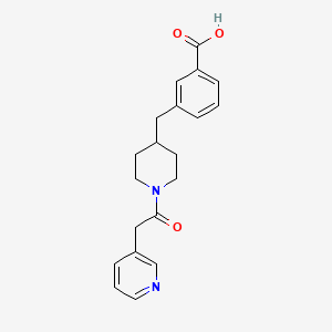 molecular formula C20H22N2O3 B5469396 3-{[1-(3-pyridinylacetyl)-4-piperidinyl]methyl}benzoic acid 