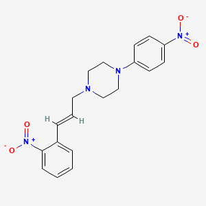 1-(4-nitrophenyl)-4-[(E)-3-(2-nitrophenyl)prop-2-enyl]piperazine