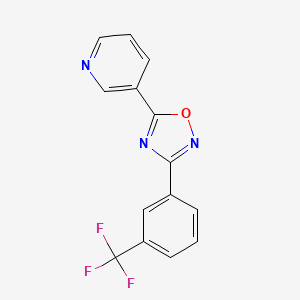 molecular formula C14H8F3N3O B5469410 3-{3-[3-(trifluoromethyl)phenyl]-1,2,4-oxadiazol-5-yl}pyridine 