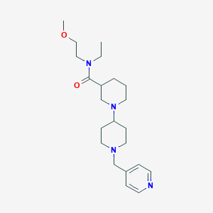 molecular formula C22H36N4O2 B5469411 N-ethyl-N-(2-methoxyethyl)-1'-(pyridin-4-ylmethyl)-1,4'-bipiperidine-3-carboxamide 