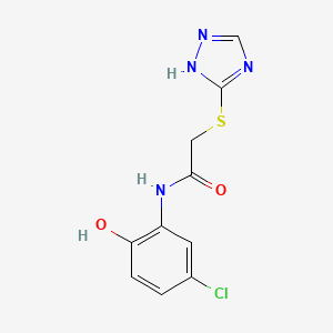 molecular formula C10H9ClN4O2S B5469419 N-(5-chloro-2-hydroxyphenyl)-2-(4H-1,2,4-triazol-3-ylthio)acetamide 