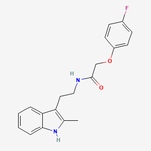 molecular formula C19H19FN2O2 B5469420 2-(4-fluorophenoxy)-N-[2-(2-methyl-1H-indol-3-yl)ethyl]acetamide 