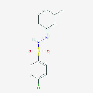 molecular formula C13H17ClN2O2S B5469434 4-chloro-N'-(3-methylcyclohexylidene)benzenesulfonohydrazide 