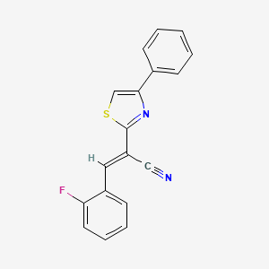 3-(2-fluorophenyl)-2-(4-phenyl-1,3-thiazol-2-yl)acrylonitrile