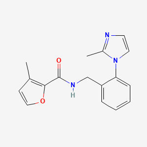 molecular formula C17H17N3O2 B5469467 3-methyl-N-[2-(2-methyl-1H-imidazol-1-yl)benzyl]-2-furamide 