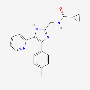 N-{[4-(4-methylphenyl)-5-pyridin-2-yl-1H-imidazol-2-yl]methyl}cyclopropanecarboxamide