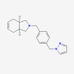 (3aR*,7aS*)-2-[4-(1H-pyrazol-1-ylmethyl)benzyl]-2,3,3a,4,7,7a-hexahydro-1H-isoindole