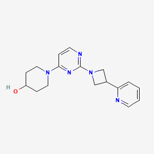 1-{2-[3-(2-pyridinyl)-1-azetidinyl]-4-pyrimidinyl}-4-piperidinol