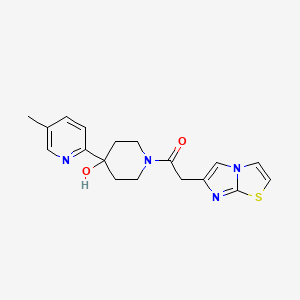 1-(imidazo[2,1-b][1,3]thiazol-6-ylacetyl)-4-(5-methylpyridin-2-yl)piperidin-4-ol