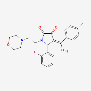 molecular formula C24H25FN2O4 B5469534 5-(2-Fluorophenyl)-3-hydroxy-4-(4-methylbenzoyl)-1-(2-morpholinoethyl)-1H-pyrrol-2(5H)-one CAS No. 380876-63-1