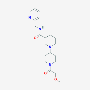 molecular formula C20H30N4O3 B5469537 1'-(methoxyacetyl)-N-(pyridin-2-ylmethyl)-1,4'-bipiperidine-3-carboxamide 