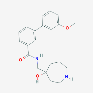 N-[(4-hydroxy-4-azepanyl)methyl]-3'-methoxy-3-biphenylcarboxamide