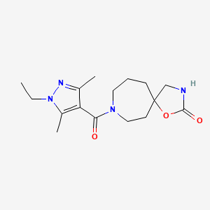 8-[(1-ethyl-3,5-dimethyl-1H-pyrazol-4-yl)carbonyl]-1-oxa-3,8-diazaspiro[4.6]undecan-2-one