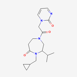 4-(cyclopropylmethyl)-3-isopropyl-1-[(2-oxo-1(2H)-pyrimidinyl)acetyl]-1,4-diazepan-5-one