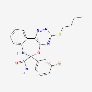 molecular formula C21H18BrN5O2S B5469563 5-bromo-3'-(butylthio)-7'H-spiro[indole-3,6'-[1,2,4]triazino[5,6-d][3,1]benzoxazepin]-2(1H)-one 