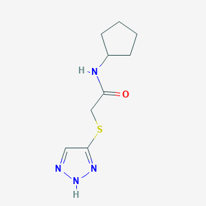 molecular formula C9H14N4OS B5469578 N-cyclopentyl-2-(1H-1,2,3-triazol-5-ylthio)acetamide 