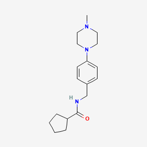 N-[[4-(4-methylpiperazin-1-yl)phenyl]methyl]cyclopentanecarboxamide