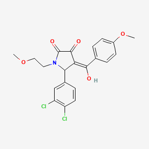 5-(3,4-dichlorophenyl)-3-hydroxy-4-(4-methoxybenzoyl)-1-(2-methoxyethyl)-2,5-dihydro-1H-pyrrol-2-one