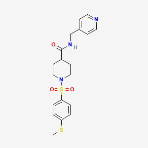 1-{[4-(methylthio)phenyl]sulfonyl}-N-(4-pyridinylmethyl)-4-piperidinecarboxamide