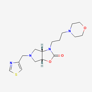 molecular formula C16H24N4O3S B5469671 (3aS*,6aR*)-3-(3-morpholin-4-ylpropyl)-5-(1,3-thiazol-4-ylmethyl)hexahydro-2H-pyrrolo[3,4-d][1,3]oxazol-2-one 