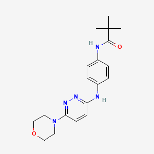 molecular formula C19H25N5O2 B5469682 2,2-dimethyl-N-[4-[(6-morpholin-4-ylpyridazin-3-yl)amino]phenyl]propanamide 