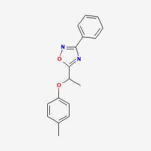 5-[1-(4-methylphenoxy)ethyl]-3-phenyl-1,2,4-oxadiazole