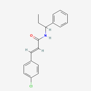 molecular formula C18H18ClNO B5469700 (2E)-3-(4-chlorophenyl)-N-(1-phenylpropyl)prop-2-enamide 