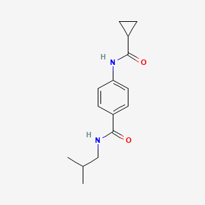 molecular formula C15H20N2O2 B5469733 4-[(cyclopropylcarbonyl)amino]-N-isobutylbenzamide 