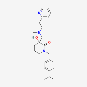 3-hydroxy-1-(4-isopropylbenzyl)-3-{[methyl(2-pyridin-2-ylethyl)amino]methyl}piperidin-2-one