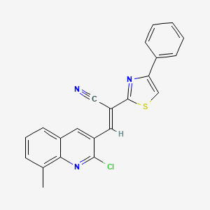 molecular formula C22H14ClN3S B5469746 3-(2-chloro-8-methyl-3-quinolinyl)-2-(4-phenyl-1,3-thiazol-2-yl)acrylonitrile 