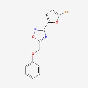 molecular formula C13H9BrN2O3 B5469773 3-(5-Bromofuran-2-yl)-5-(phenoxymethyl)-1,2,4-oxadiazole 