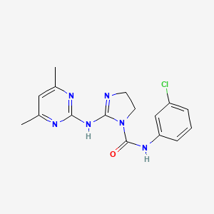 N-(3-chlorophenyl)-2-[(4,6-dimethylpyrimidin-2-yl)amino]-4,5-dihydro-1H-imidazole-1-carboxamide