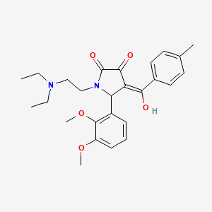 1-[2-(diethylamino)ethyl]-5-(2,3-dimethoxyphenyl)-3-hydroxy-4-(4-methylbenzoyl)-1,5-dihydro-2H-pyrrol-2-one