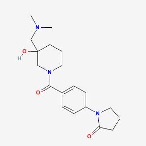 molecular formula C19H27N3O3 B5469835 1-[4-({3-[(dimethylamino)methyl]-3-hydroxy-1-piperidinyl}carbonyl)phenyl]-2-pyrrolidinone 