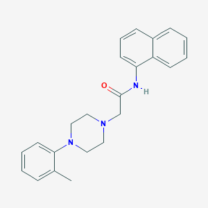 molecular formula C23H25N3O B5469836 2-[4-(2-methylphenyl)-1-piperazinyl]-N-1-naphthylacetamide 