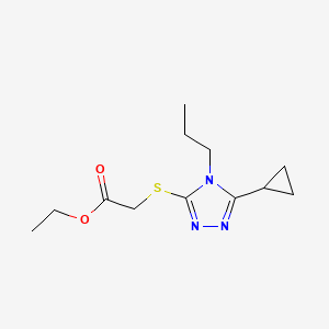 ETHYL 2-[(5-CYCLOPROPYL-4-PROPYL-4H-1,2,4-TRIAZOL-3-YL)SULFANYL]ACETATE