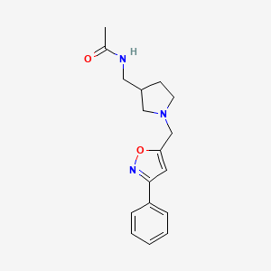 N-({1-[(3-phenylisoxazol-5-yl)methyl]pyrrolidin-3-yl}methyl)acetamide