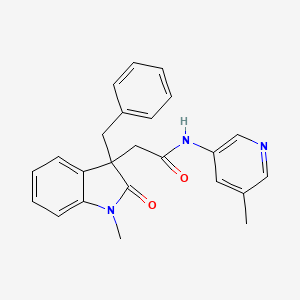 2-(3-benzyl-1-methyl-2-oxo-2,3-dihydro-1H-indol-3-yl)-N-(5-methylpyridin-3-yl)acetamide