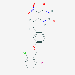 molecular formula C19H13ClFN3O5 B5469875 6-[(Z)-2-{3-[(2-chloro-6-fluorobenzyl)oxy]phenyl}ethenyl]-5-nitropyrimidine-2,4(1H,3H)-dione 