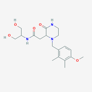 molecular formula C19H29N3O5 B5469886 N-[2-hydroxy-1-(hydroxymethyl)ethyl]-2-[1-(4-methoxy-2,3-dimethylbenzyl)-3-oxo-2-piperazinyl]acetamide 