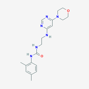 molecular formula C19H26N6O2 B5469908 N-(2,4-dimethylphenyl)-N'-(2-{[6-(4-morpholinyl)-4-pyrimidinyl]amino}ethyl)urea 