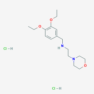 N-[(3,4-diethoxyphenyl)methyl]-2-morpholin-4-ylethanamine;dihydrochloride