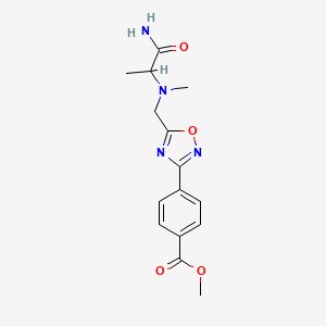 methyl 4-(5-{[(2-amino-1-methyl-2-oxoethyl)(methyl)amino]methyl}-1,2,4-oxadiazol-3-yl)benzoate