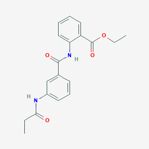 molecular formula C19H20N2O4 B5469945 ethyl 2-(3-propanamidobenzamido)benzoate 