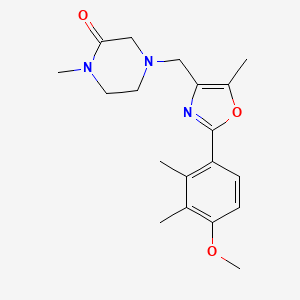 4-{[2-(4-methoxy-2,3-dimethylphenyl)-5-methyl-1,3-oxazol-4-yl]methyl}-1-methylpiperazin-2-one