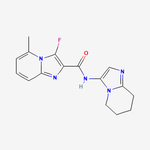 molecular formula C16H16FN5O B5469979 3-fluoro-5-methyl-N-(5,6,7,8-tetrahydroimidazo[1,2-a]pyridin-3-yl)imidazo[1,2-a]pyridine-2-carboxamide 