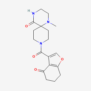 1-methyl-9-[(4-oxo-4,5,6,7-tetrahydro-1-benzofuran-3-yl)carbonyl]-1,4,9-triazaspiro[5.5]undecan-5-one