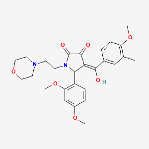 (4E)-5-(2,4-dimethoxyphenyl)-4-[hydroxy-(4-methoxy-3-methylphenyl)methylidene]-1-(2-morpholin-4-ylethyl)pyrrolidine-2,3-dione